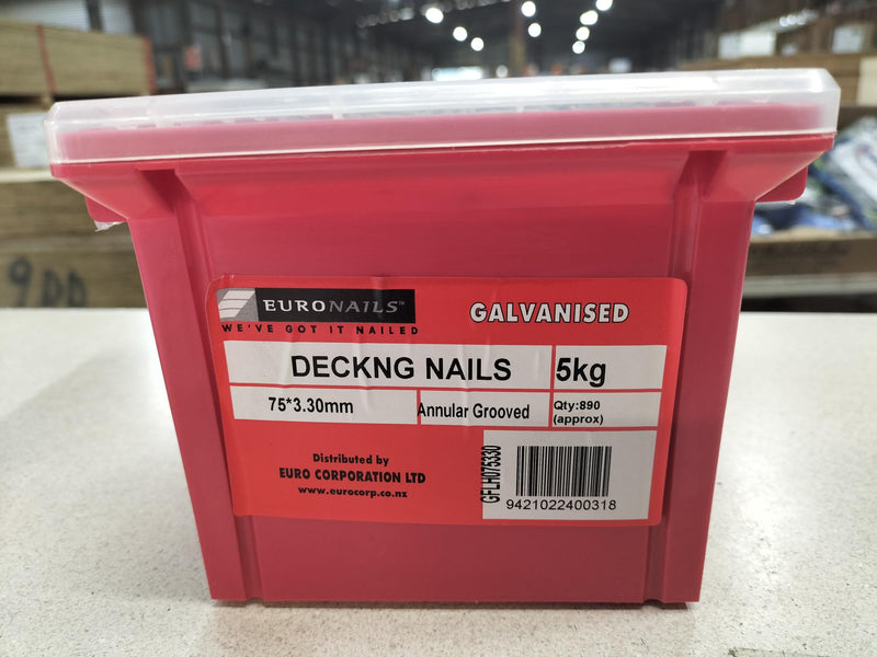 Decking Nails 75X3.30 Galvanised 5KG