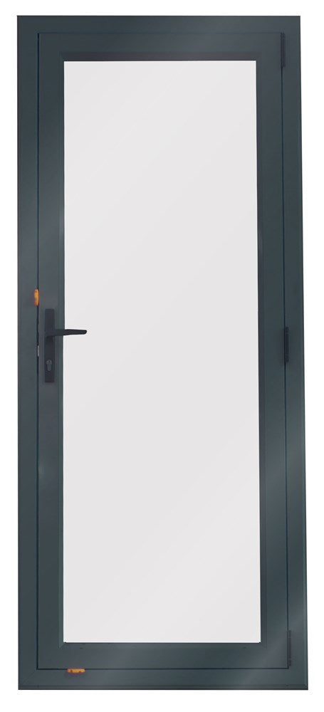 Aluminium Door 800X2000 Left Hinge Open Out FLAXPOD Single-Glazed Safety Glass