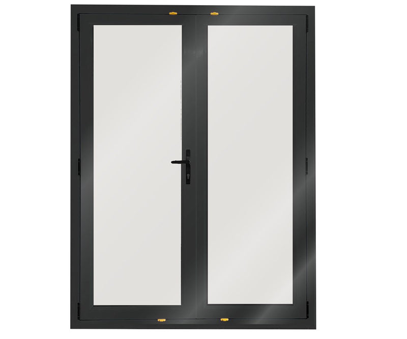 Aluminium French Door 1500X2000 Flaxpod Single-Glazed Safety Glass