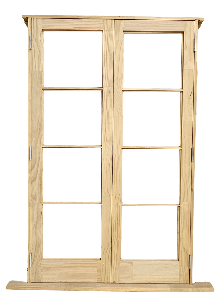 French Wooden Door - 1260x2050 4Lite *UNGLAZED*