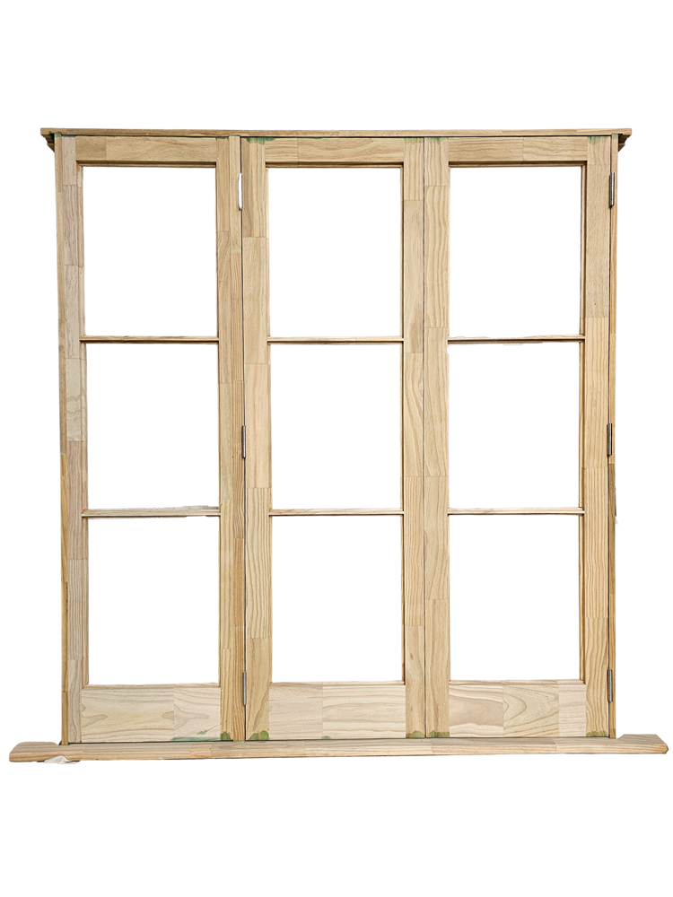 French Wooden Door - 1830x2050 3Lite *UNGLAZED*