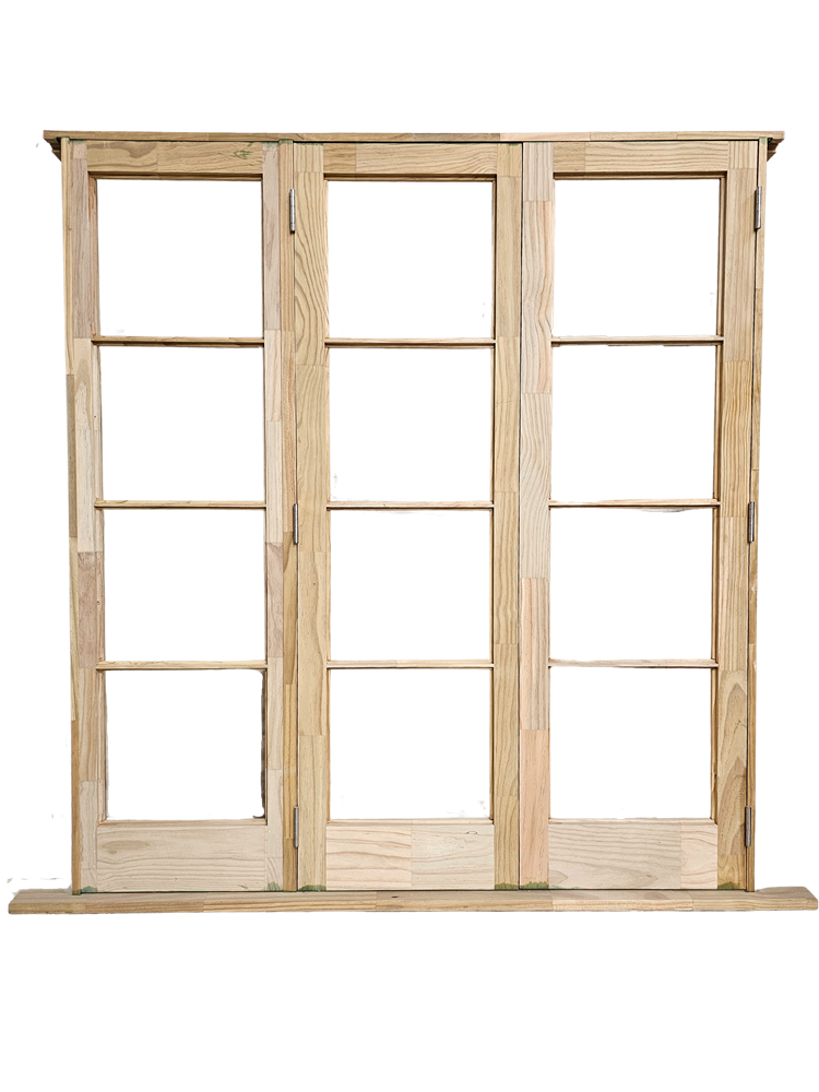 French Wooden Door - 1830x2050 4 Lite *UNGLAZED*