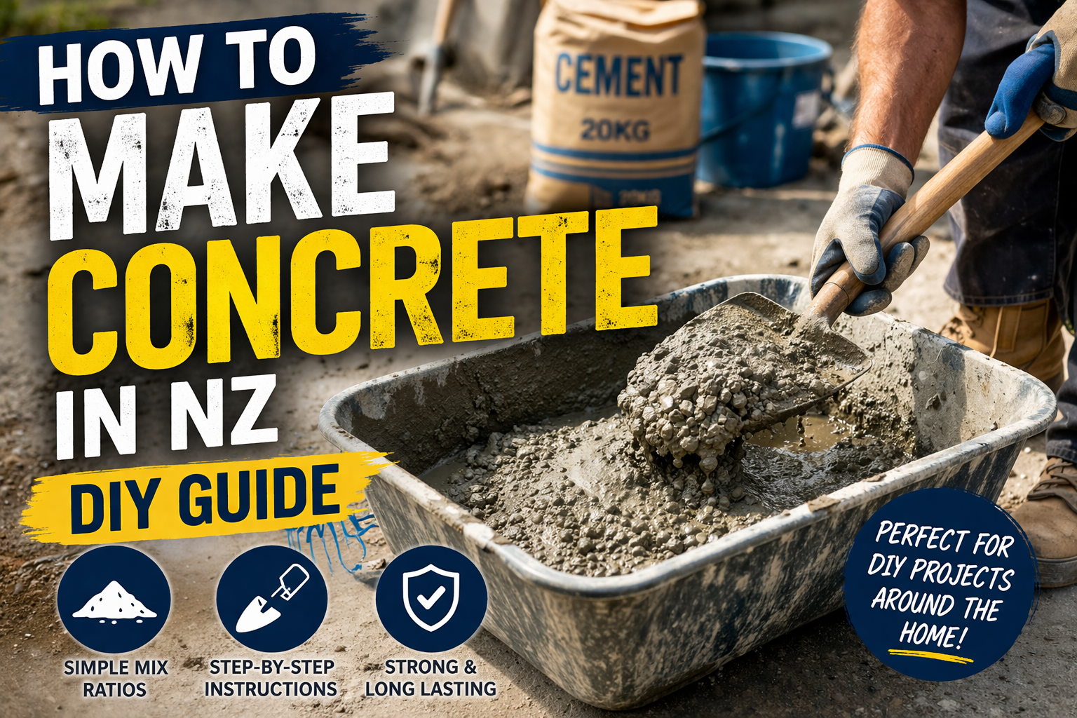 How to Make Concrete in NZ | DIY Mix Ratios & Guide