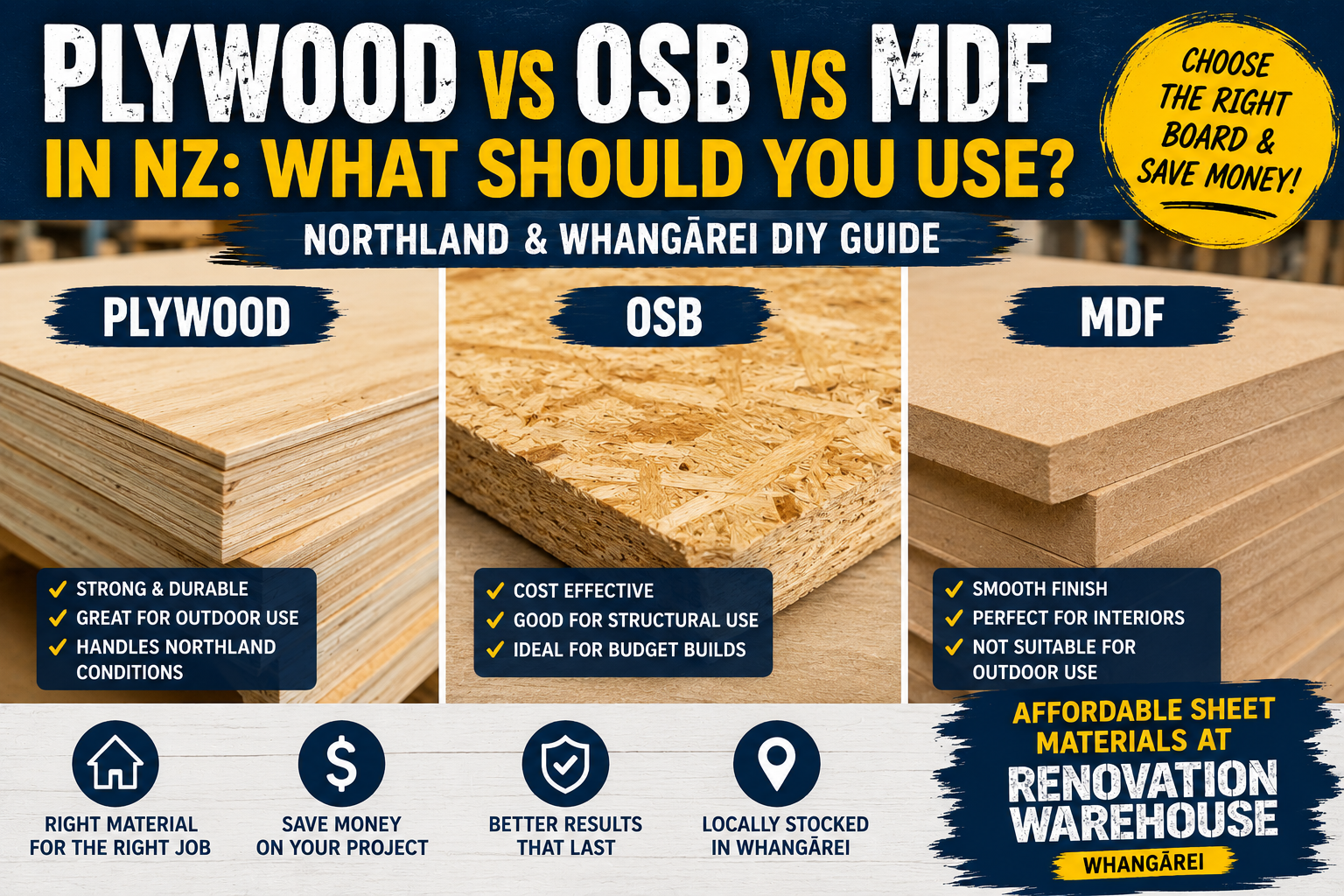 Plywood vs OSB vs MDF NZ | Best DIY Material in Whangārei & Northland