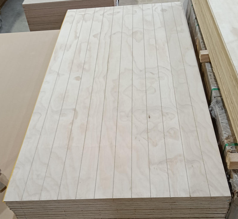 Plywood 2400x1200x12mm Untreated V-Groove 2nds