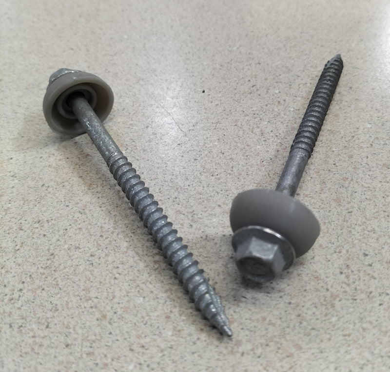 ROOF SCREWS 14GX90 PKT 25 with domes