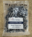 Universal Roof Screw CL5 with Neo 14Gx25 - Sandstone - 100pc Bag