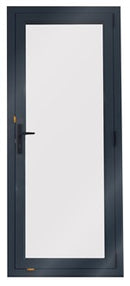 Aluminium Door 800X2000 RHOI DENIM BLUE Single-Glazed Safety Glass