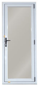 Aluminium Door 800X2000 RHOO - Arctic White Single-Glazed Safety Glass