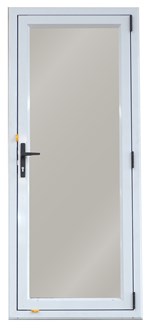 Aluminium Door 800X2000 RHOO - WHITE Single-Glazed Safety Glass