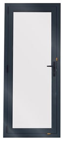 Aluminium Door 800X2000 LHOO DENIM BLUE Single-Glazed Safety Glass