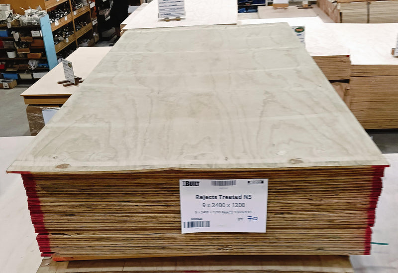 Plywood 2400x1200x9mm H3.2 Reject Grade