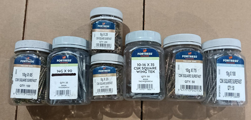 Assorted Fastenings - In Store Only - Not available for purchase via Website