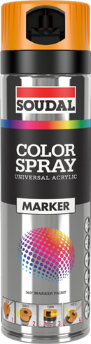 Soudal Marker Spray Fluro Orange 500ml