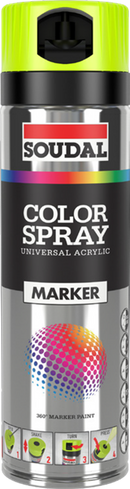 Soudal Marker Spray Fluro Yellow 500ml