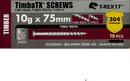 ECKO TimbaTX Screw 10gx75mm T-REX17 Stainless