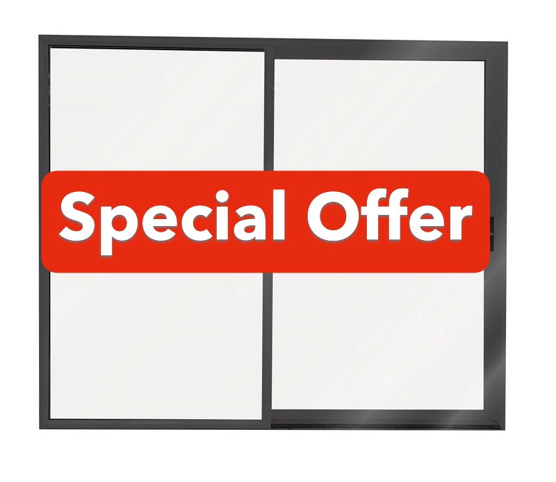 Aluminium Ranch Slider Special 2400X2000 OPEN R - FLAXPOD Single-Glazed Safety Glass -Matt Finish