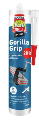 Gorilla Grip 2 Hour Cure Construction Adhesive 310ml