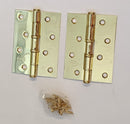 HINGES 100x75x2mm Steel Polished Brass Plated