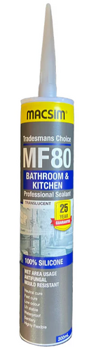 Macsim MF80 Bathroom & Kitchen Professional Sealant 300ml - Translucent