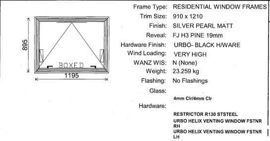 Silver Pearl Matt Aluminium Window 1195x895 - On Behalf Pg 39