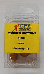 Xcel Wooden Buttons Rimu 9mm