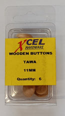 Xcel Wooden Buttons Tawa 11mm