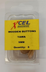Xcel Wooden Buttons Tawa 9mm