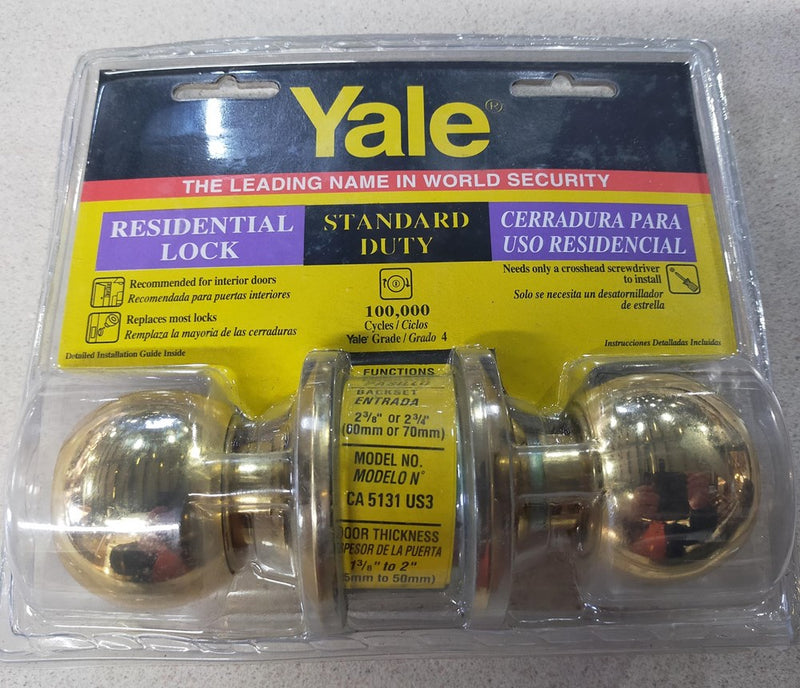 Yale Passage Door Handle Set - New