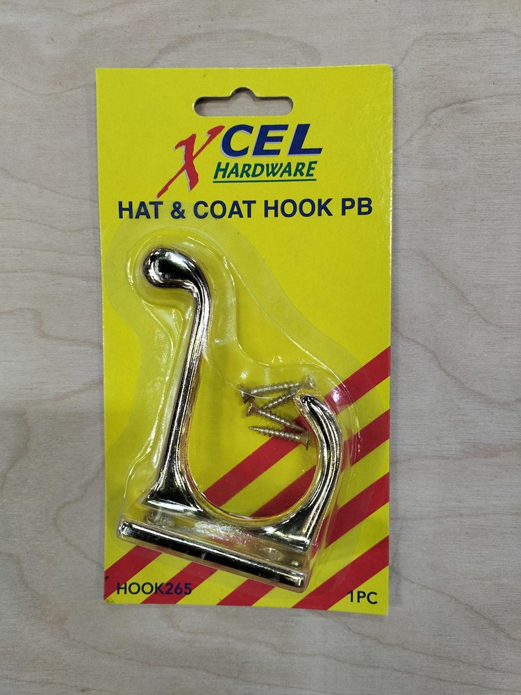 XCEL Hat & Coat Hook PB