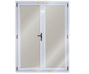 Aluminium French Door 1500X2000 Arctic White Single-Glazed Safety Glass