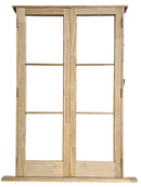 French Wooden Door - 1260x2050 3 Lite *UNGLAZED*