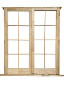 Wooden French Door - 1655x2050 8Lite *UNGLAZED*