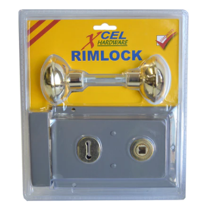 XCEL Rim Lock with Handles Grey 150mmx100mm