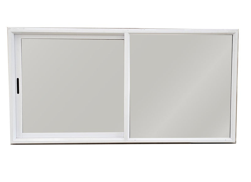 Aluminium Window 2000X1000 Sliding (Single Glazed) - Arctic White